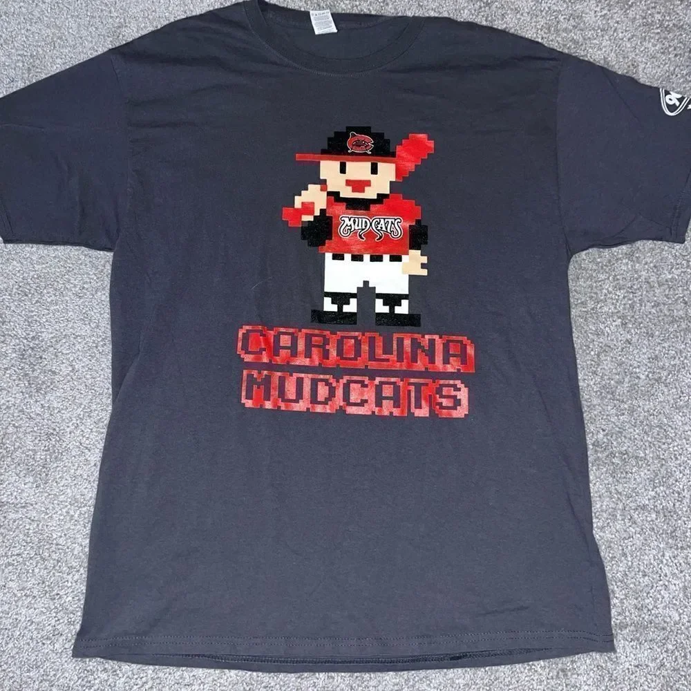 Lego Baseball Baseball player North Carolina Mudcats collector SGA T shirt L